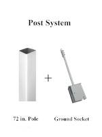 6ft Post + Ground Socket