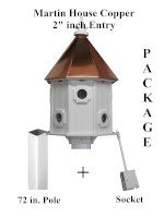 Martin House Copper 2 inch Entry Package 6ft Post 