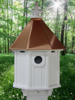 Sm Bird House Copper Roof (h8c)