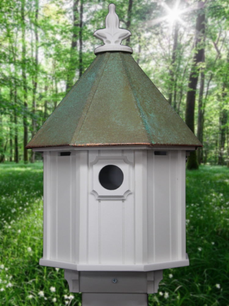 One-Story Bird House Verdigris Roof