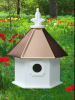 Hanging Bird House Copper Roof (h6c)